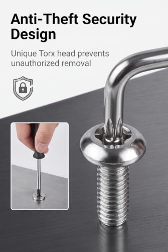 40 PCS Anti Theft License Plate Screws Kit, M6 1/4" Bolts Fasteners