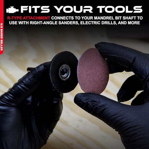ABN Aluminum Oxide Sandpaper Disc, 50pk - 2in 60 Grit Sanding Disc Set, Circle Sander Pads Abrasive Round Sandpaper