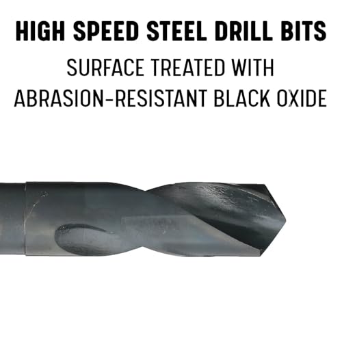 Drill America - DWDRSD1-5/16 1-5/16" Reduced Shank High Speed Steel Drill Bit with 1/2" Shank, DWDRSD Series 1-5/16"