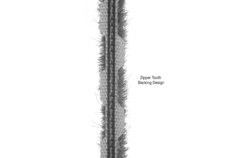 CRL Z78194C Zipper Pile Weatherstrip .187" Backing - .300" Pile Height - 100' Roll Gray