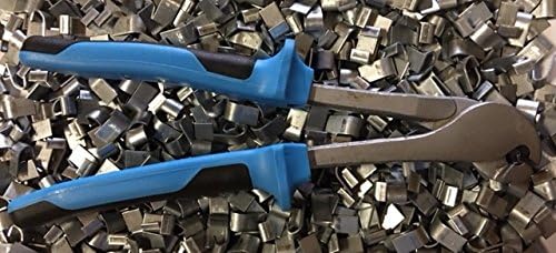 RNL RabbitNippLes J-Clip Pliers + 2 LBS J-Clips, Comfort Blue Handle