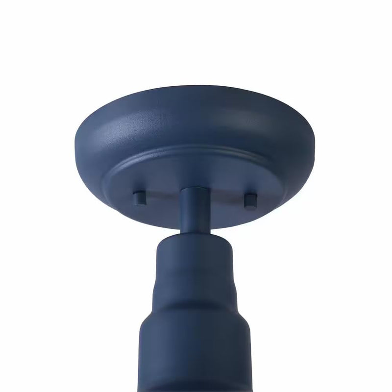 1-Light Dinning Room Patio Indoor Outdoor Farmhouse Style Semi-Flush Mount Lamp 14" in (Blue) Blue
