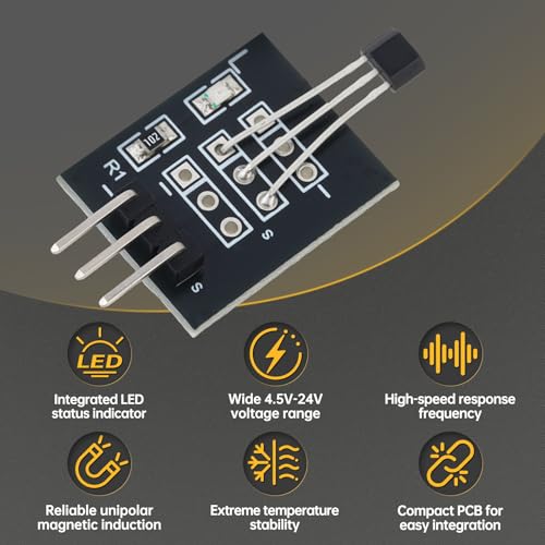 10Pcs Hall Effect Magnetic Sensor Modules KY-003 A3144E 4.5V-24V