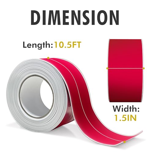 Self-Adhesive Waterproof Caulk Tape for Toilet, Tub, Kitchen, Bath 1 2 Rolls-RIF