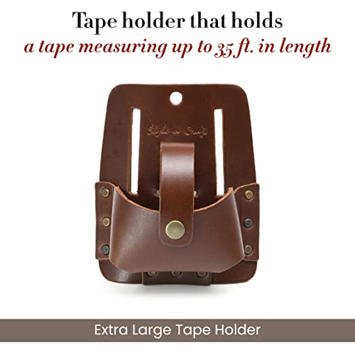 Style n Craft Extra Large Tape Holder, Full-Grain Leather Tool Pouch