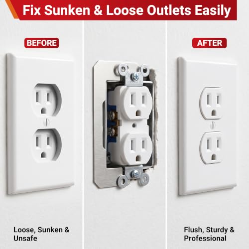 104PCS Outlet Spacers Electrical Box Extender Kit with 6-32 Screws 104