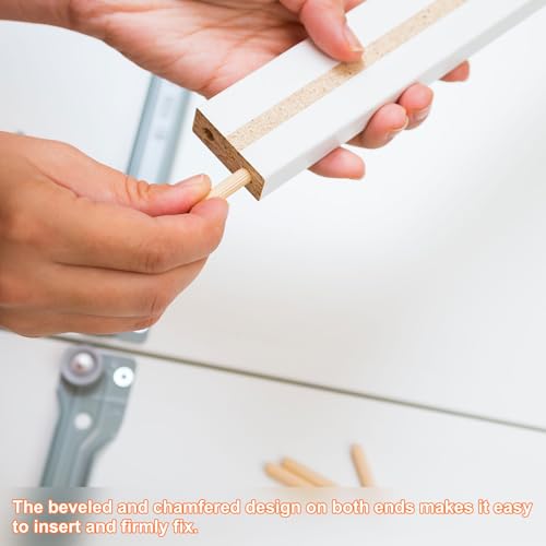 uxcell 500Pcs 1/3" x 1-4/7" Wooden Dowel Pins, Wood Dowels Rods, Furniture Woodworking Grooved Fluted Pin, Wooden Dowels Fluted for Craft, DIY Projects 8 x 40mm 500