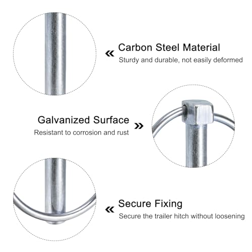  [AUSTRALIA] - uxcell 3Pcs 1/2" x 2-3/4" Linch Pin with Ring, Trailer Pins Assortment Kit for Boat Kayak Canoe Trailer Tractor Trolley, Silver 1/2" x 2-3/4"