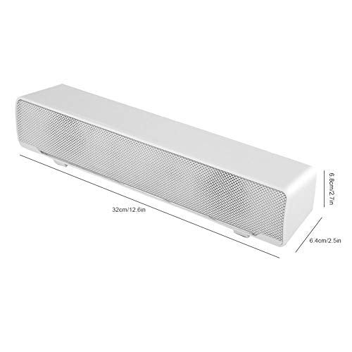 Speaker, Mini Speaker, USB Speaker PC Stereo Lightweight Wired LED Soundbar Speaker, Soundbar Soundbox, 3.5mm Audio Jack Compatible with PC Computer Tablet TV for Office Home Home Theater
