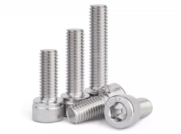 304 Stainless Steel DIN912 Screw Kit - M2 M3 M4 M5 Hex Socket Cap Head Multiple Length 4-25mm with Nuts washers Total 1600pcs Assortment Corrosion Resistant Silver M2-TO-M5