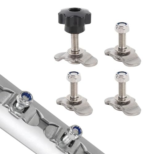 Haofy M8x35mm L Track Double Lug Threaded Stud Nut Fitting,Stainless Steel L Track Fittings Used with Rails for Truck Bed or Trailer Cargo Control