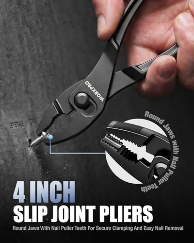 WORKPRO 3-Piece Mini Pliers Set with Pouch, Pocket Pliers, EDC Tool Gift Black 3-Pieces Pliers Set