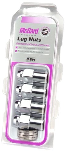 McGard 61000 Chrome Regular .746" Shank Style Lug Nuts (1/2" - 20 Thread Size) - Set of 4