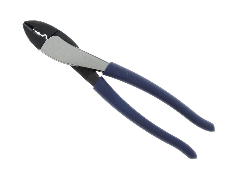 IDEAL Electrical 30-429 Multi-Crimp Tool - 9.75 in., High Leverage Pivot Wire Crimper with Knife-To-Anvil Blades, Dipped PVC Grips Standard Grip