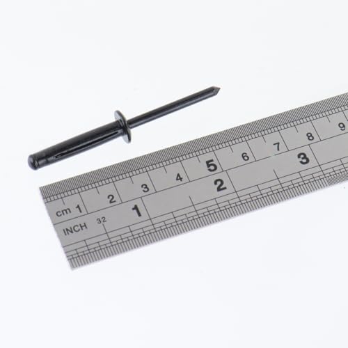 100 Pcs Aluminum Blind Pro Rivets 3/16x1 Inch, Black