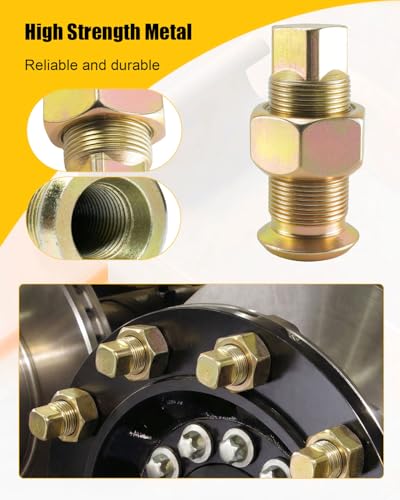 Wheel Outer Inner Cap Nut Set Fit for Stud Piloted Wheel Systems Cap Nut Inner +Outer