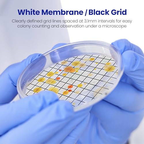 47mm Sterile MCE Gridded Membrane Filter 0.22 Micron, Pack of 100