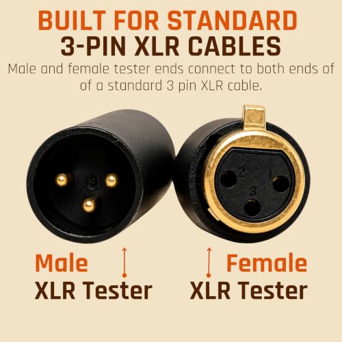 XLR Cable Tester, 3-Pin Microphone Continuity Checker