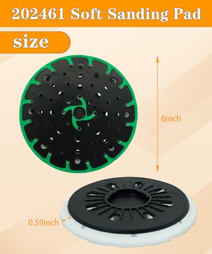 Upgraded 202461 Soft Sanding Pad 6 Inch (150mm) Fits for Festool RO 150 FEQ Sander,1Pack 6 inches