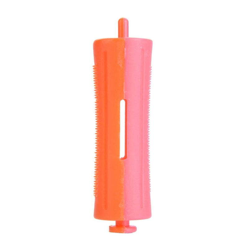 Hairdressing Perm Rods, SH-10 (9x2.4cm) Anti-Skid Hair Rollers for Hairdressing Hair Styling Heat Perm Wave Rod with Rubber Band for DIY Hair Styling and Curling | Thickened Anti‑Slip Design, Concave Even Penetration, Comfortable Grip, 6Pcs Set, Univer...