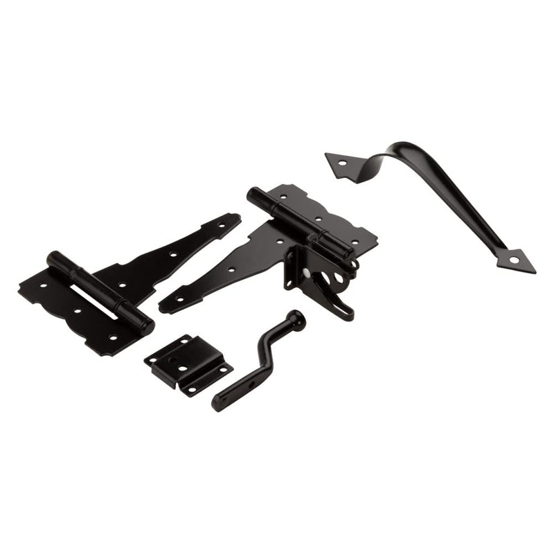 National Hardware N343-467 Decorative Gate Kit, 0, Black, 1 Count (Pack of 1) 1 Count (Pack of 1)