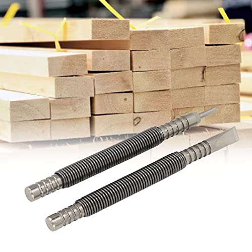 2 Pcs Punch and Chisel Set, Hammerless Cold Chisel and Hinge Pin Punch Set Spring Nail Set Spring Tools Force Door Pin Removal Tool