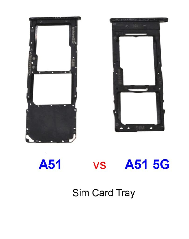 Replacement Sim Card Tray for Samsung Galaxy A51 (4G) SM-A515U A515U A515U1 Black