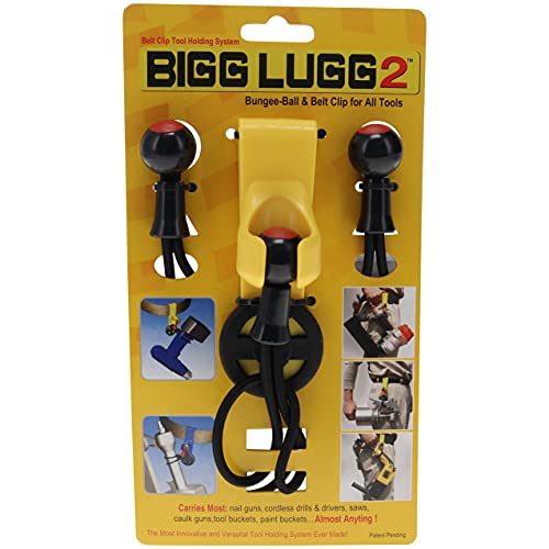 Bigg Lugg BL2-3BM Belt Clip Tool Holder System with 3 Ball Bungees - 2 Pack