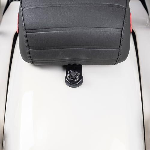  [AUSTRALIA] - Advanblack Axion CNC Machined Knurled Seat Bolt Kit Billet 6061 Aluminum Seat Bolt Tab Screw Mount Knob Cover Compatible with Street Glide Road King Electra Dyna Softail 1997-2026 (Black) Black