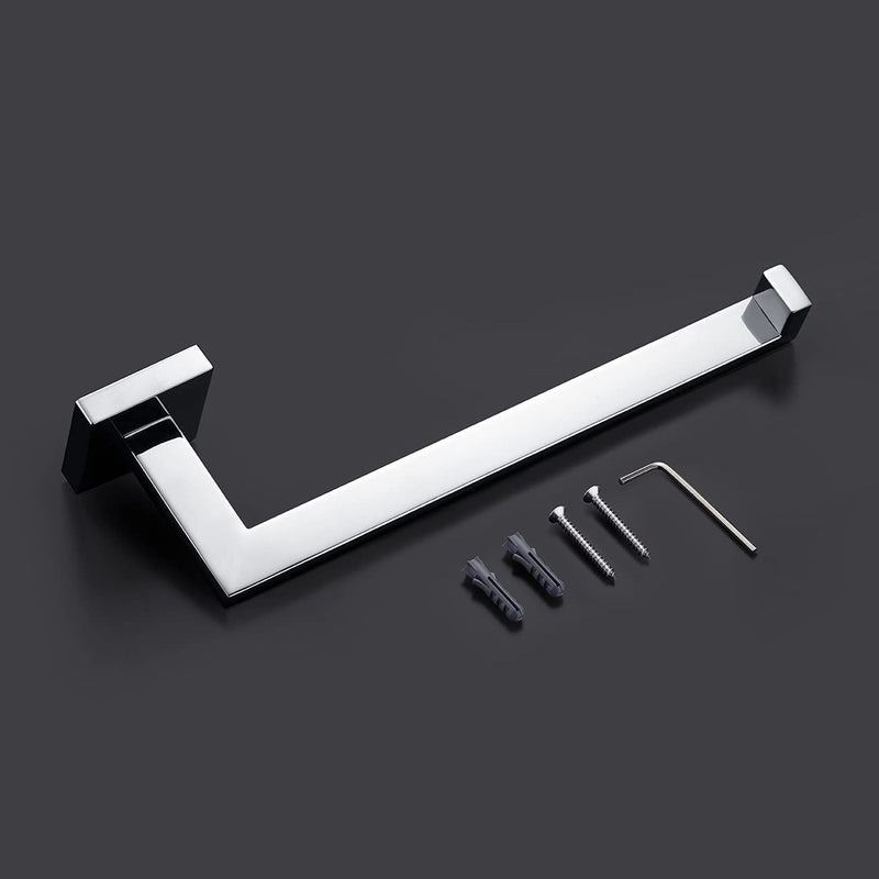 Miyili Towel Ring Bathroom Hand Towel Holder Square Style Towel Rack Wall Mounted Polished Stainless Steel, D06C Polished Steel