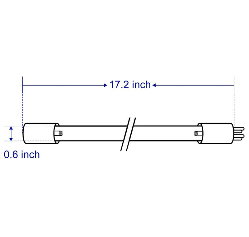 HQUA-TWS-12L 55W UV Bulb 2 Pack, 4 pin, fit for TWS-12/121 System.
