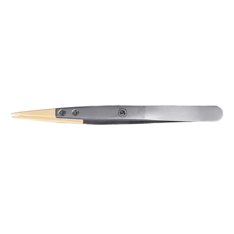 Precision Anti Tweezers with Wooden Tips, Ultra Precision Tool for Watch Repair, Ideal for Electrical Component Maintenance, Jewelry Craftsmanship, Tip Tweezers Watch Repair Tipped Tweezers
