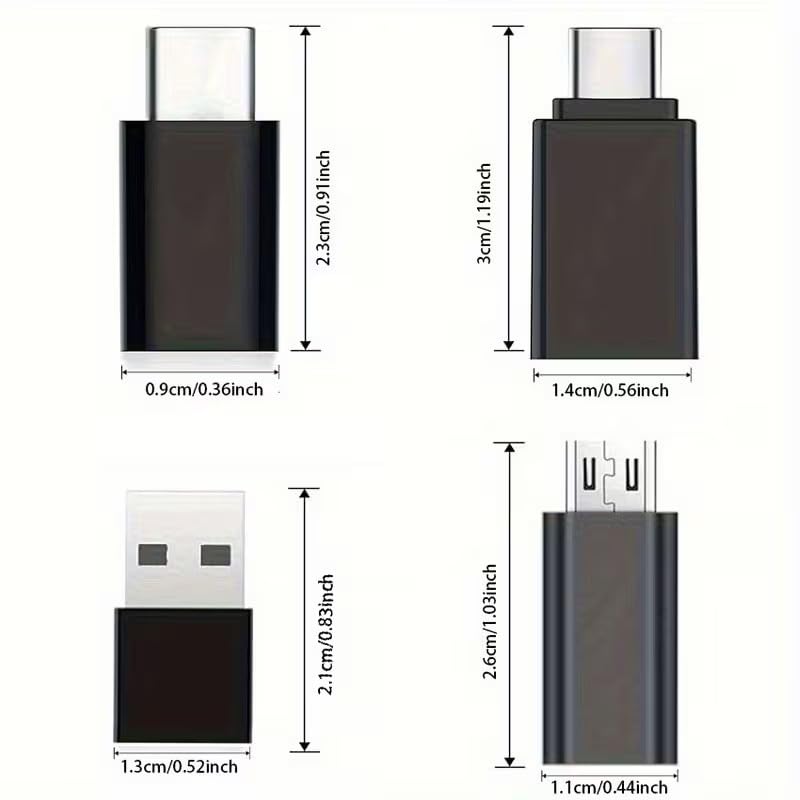 8pcs USB to USB C Adapter OTG USB Type C Female to USB Adapter Converter Connector for Laptop Car Smartphone Headphone Mic PC (8pcs) 8pcs