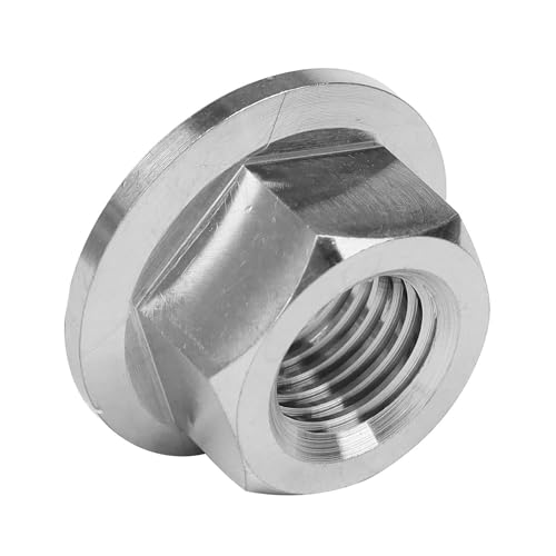 6PCS Titanium DIN6923 M5 M6 M8 M10 M12 M14 Hex Flange Nuts (M10 Pitch 1.25mm) M10 Pitch 1.25mm