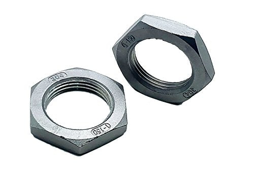 2pcs Locknut 1" NPT Stainless Steel Lock Nut O-Ring Groove Pipe Fitting