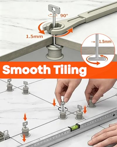 1000pcs Self Leveling Pins, 1.5mm / 1/16" Replacement Steel Needles for Flooring Wall Tile Levelers – Reusable Spare Steel Pins for Tile Leveling System 1/16, for Floor, Tile Installation Tools 1000