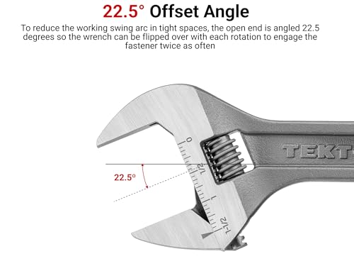 TEKTON 6 Inch Adjustable Wrench | WSA04122