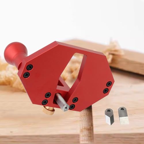 Router Plane Hand Wood Planer, Handheld Woodworking Tool, Woodworking Carpenter Tools Adjustable Woodcraft Trimming Knife Depth Stop Planer Wood Chamfering Slottinge (Red) Red