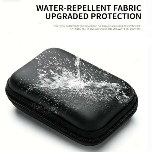 Multi-Functional Storage Bag, Waterproof Hard Case for Headphones, Hard Disk, Camera Accessories & USB Cables, Portable Electronic Organizer Red