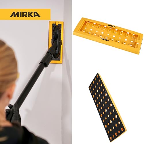Mirka DecoSander 3×9 in Sanding Pad – Rectangular Grip Backing Plate for Wall & Ceiling Sanding, Precision Corner & Detail Sanding, Dust-Ready Compatible