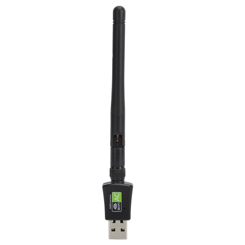 Generic USB WiFi Adapter Wireless Network Card 600Mbps 2.4Ghz 5Ghz Dual Band USB 2.0 Mini Portable for RTL8811CU Chip for Plug and Play with ABS Material Black