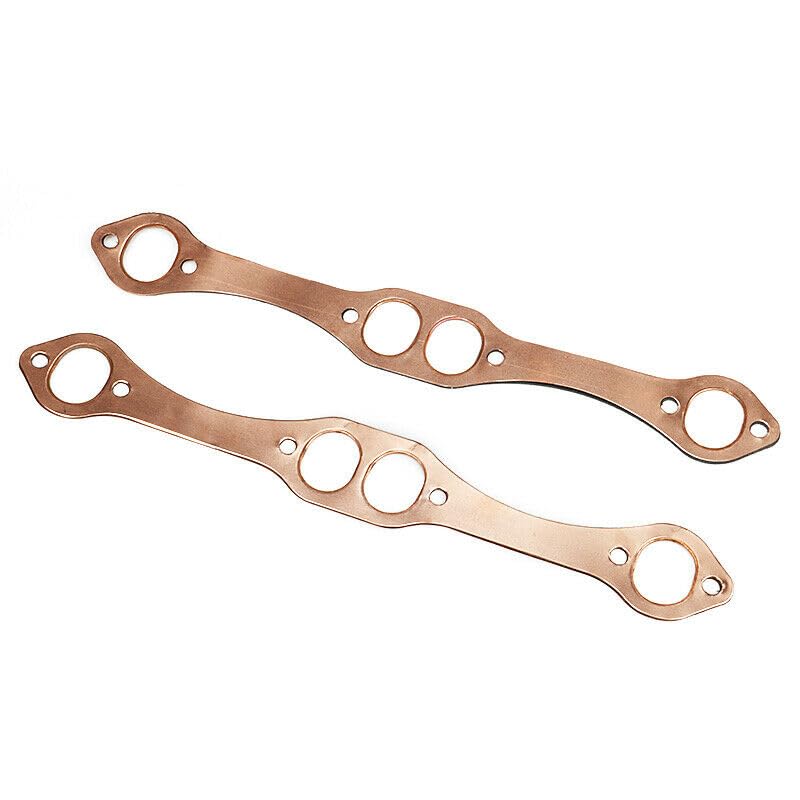 SBC Oval Port Copper Header Exhaust Gaskets Compatible with SB Chevy 327 305 350 383 Reusable