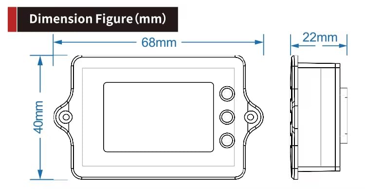 Battery Capacity Tester | Coulomb Counter | DC 8-120V 0-100A | Voltmeter/Ammeter | for Touring Car/Electric Car (100A+3M USB) 100A+3M USB