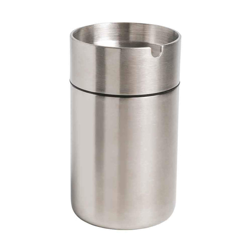 JOCHA Car Ashtray with lid smell proof Stainless Steel Portable Smokeless Detachable Windproof Self Extinguishing Butt Bucket Ash Tray for Most Car Cup Holder for Outdoor Travel Home Office (Silver) Silver 1 PACK