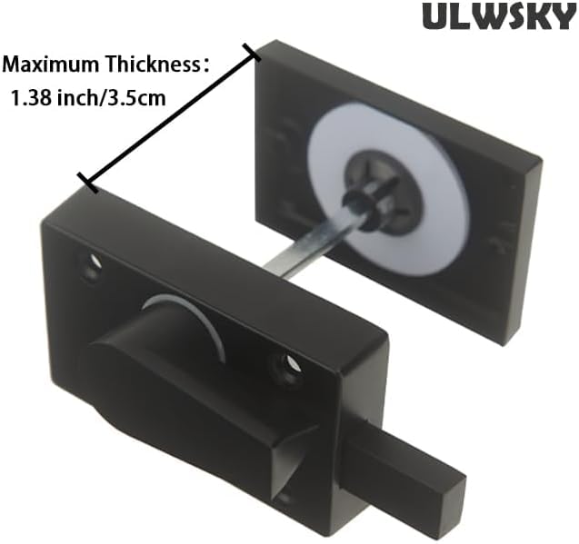 Latch Indicating Lock,Latch Indicator Bolt,Privacy Partition Indicator Lock with Occupancy Indicator,Toilet Public Toilet Bathroom Stall Door Latch Lock (Black,2pcs) Black,2pcs