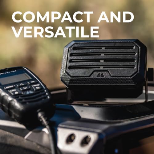 Midland - SPKMINI Mini External Speaker - Waterproof, 10 Watts, 3.5mm Plug - Compatible with All Mobile CB, GMRS, HAM and Amateur Radios