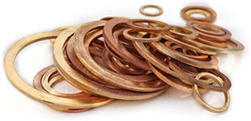 170Pcs Metric Flat Ring Copper Washers Assortment Kit, for M5 M6 M8 M10 M12 M14 M16 M18 M20 (9 Sizes)