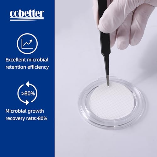 MCE Gridded Membrane Filter, 47mm 0.45μm, Sterile, Individual Pack, 100/PK