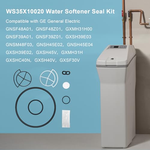WS35X10020 Seal Kit Water Softener Rotor Seal Kit Compatible with GE Whirlpool Water Softener for High Flow 1" Water Softeners