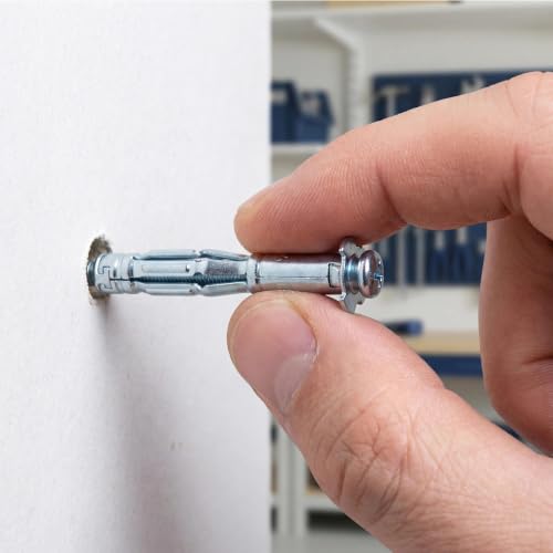 30pcs Molly Bolts Hollow Wall Anchors Heavy Duty Zinc Plated Steel, Metal Drywall Anchors for Plaster, Tile and Cavity Walls, Expansion Anchor Kit for Hanging Curtain Rods and Frames(M5-65) M5-65